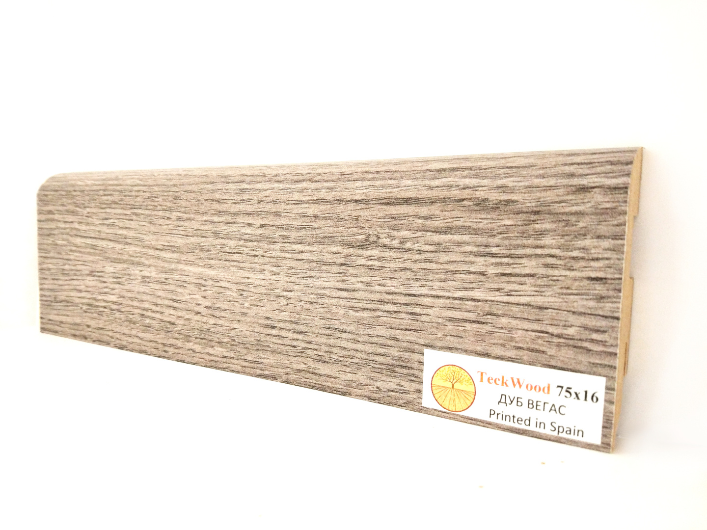 Плинтус МДФ ламинированный TeckWood Дуб Вегас 2150×75×16